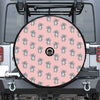 Polka Dot Koala Pattern Print Tire Cover With Camera Hole