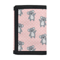 Polka Dot Koala Pattern Print Trifold Wallet