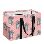 Polka Dot Koala Pattern Print Utility Tote Bag