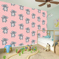 Polka Dot Koala Pattern Print Wall Sticker