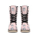 Polka Dot Koala Pattern Print Winter Boots