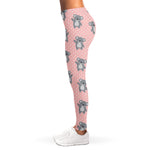 Polka Dot Koala Pattern Print Women's Leggings