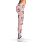 Polka Dot Koala Pattern Print Women's Leggings
