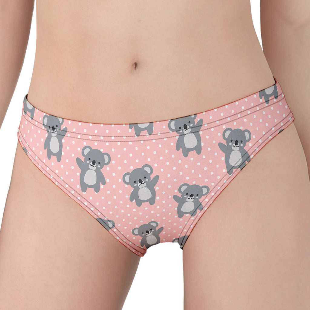 Polka Dot Koala Pattern Print Women's Panties