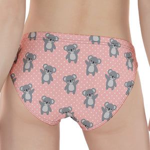 Polka Dot Koala Pattern Print Women's Panties