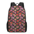 Polka Dot Lily Pattern Print 17 Inch Backpack