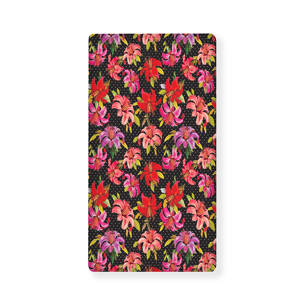Polka Dot Lily Pattern Print Baby Crib Sheet