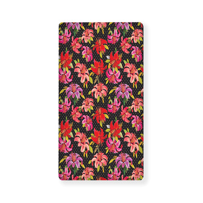 Polka Dot Lily Pattern Print Baby Crib Sheet