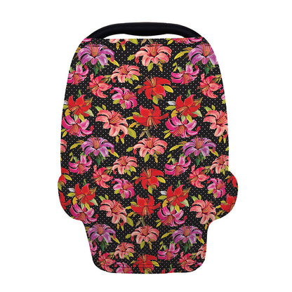 Polka Dot Lily Pattern Print Baby Seat Cover