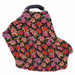 Polka Dot Lily Pattern Print Baby Seat Cover