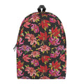 Polka Dot Lily Pattern Print School Backpack