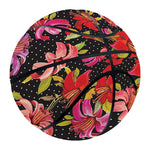 Polka Dot Lily Pattern Print Basketball