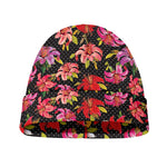 Polka Dot Lily Pattern Print Beanie