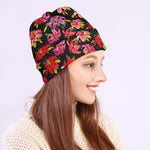 Polka Dot Lily Pattern Print Beanie