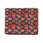 Polka Dot Lily Pattern Print Bifold Wallet