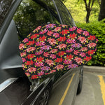 Polka Dot Lily Pattern Print Car Side Mirror Covers