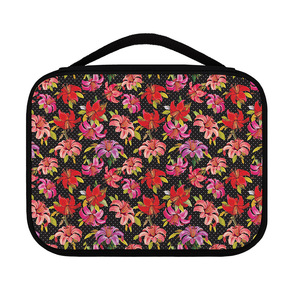 Polka Dot Lily Pattern Print Classic Bible Case