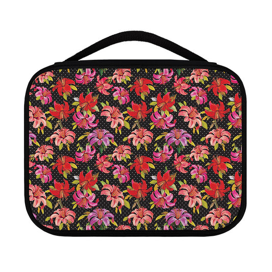 Polka Dot Lily Pattern Print Classic Bible Case
