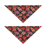 Polka Dot Lily Pattern Print Dog Bandana
