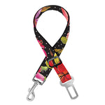 Polka Dot Lily Pattern Print Dog Seat Belt
