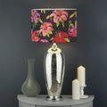 Polka Dot Lily Pattern Print Drum Lamp Shade