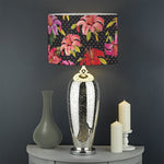 Polka Dot Lily Pattern Print Drum Lamp Shade