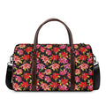 Polka Dot Lily Pattern Print Duffel Bag