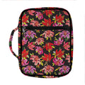Polka Dot Lily Pattern Print Front Pocket Bible Bag