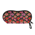 Polka Dot Lily Pattern Print Glasses Case