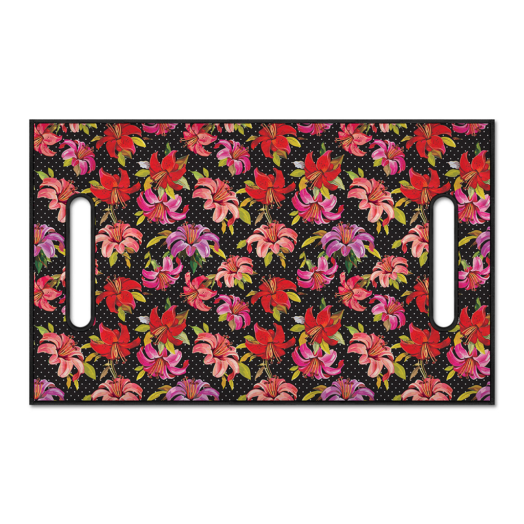 Polka Dot Lily Pattern Print Golf Cart Seat Cover