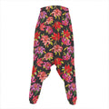 Polka Dot Lily Pattern Print Hammer Pants