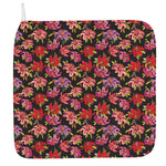 Polka Dot Lily Pattern Print Hand Towel