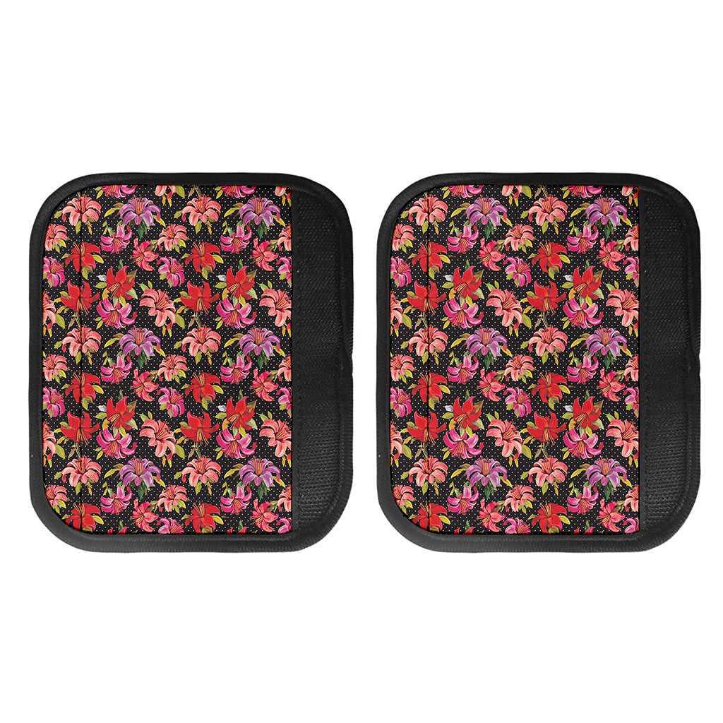 Polka Dot Lily Pattern Print Handle Covers