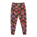 Polka Dot Lily Pattern Print Jogger Pants