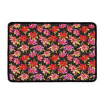 Polka Dot Lily Pattern Print Kitchen Mat