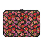 Polka Dot Lily Pattern Print Laptop Sleeve