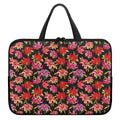 Polka Dot Lily Pattern Print Laptop Sleeve With Handle