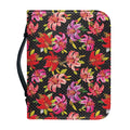 Polka Dot Lily Pattern Print Leather Bible Cover
