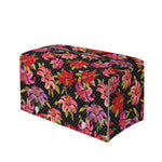 Polka Dot Lily Pattern Print Leather Tissue Box Cover