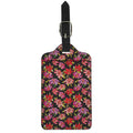 Polka Dot Lily Pattern Print Luggage Tag