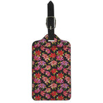 Polka Dot Lily Pattern Print Luggage Tag