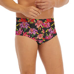 Polka Dot Lily Pattern Print Men's Briefs
