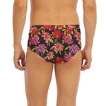 Polka Dot Lily Pattern Print Men's Briefs