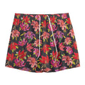 Polka Dot Lily Pattern Print Mesh Shorts