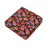 Polka Dot Lily Pattern Print Outdoor Seat Cushion Cover