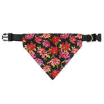 Polka Dot Lily Pattern Print Over The Collar Dog Bandana