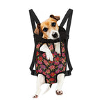 Polka Dot Lily Pattern Print Pet Carrier Backpack