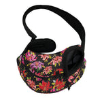 Polka Dot Lily Pattern Print Pet Sling Carrier