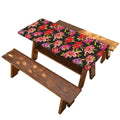 Polka Dot Lily Pattern Print Picnic Table Cover
