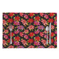 Polka Dot Lily Pattern Print Placemat